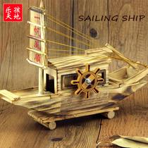 Wooden smooth sailing music sailing Creative sailing music box Home decoration model toy