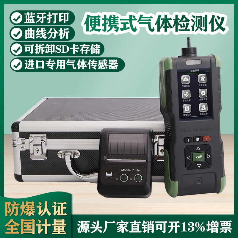 Portable ozone hydrogen peroxide gas detector CO2 ammonia chlorine dioxide leakage VOC concentration alarm