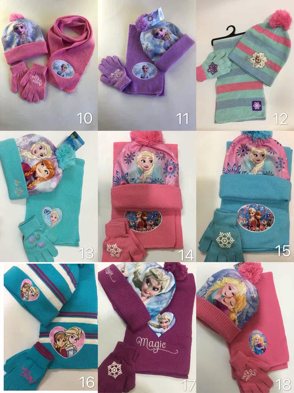 Перчатки, шапка, шарф, комплект, «Холодное сердце», 3 предмета MOE hum 