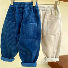 Купальник для пары 2022秋款男童灯芯绒韩国童装裤子儿童时尚子母粗细条纹休闲萝卜裤 Other brands