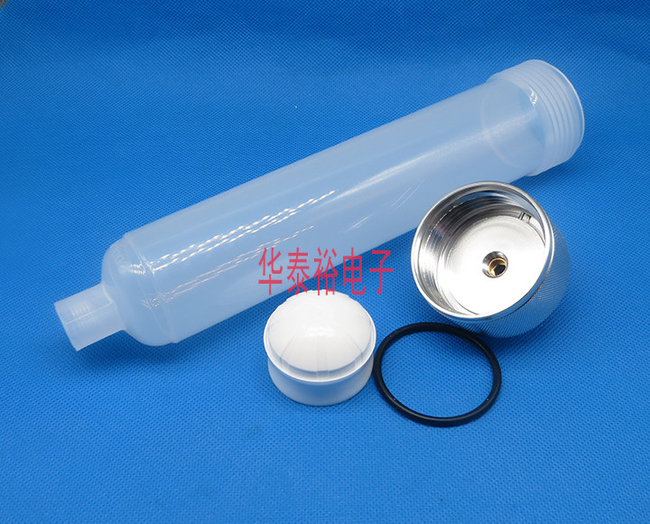 Dispensing Machine 2 Points Tooth Large Diameter 1/4 Tooth Dispensing Syringe 200CC Glue Syringe Aluminum Back Cover Metal Adapter