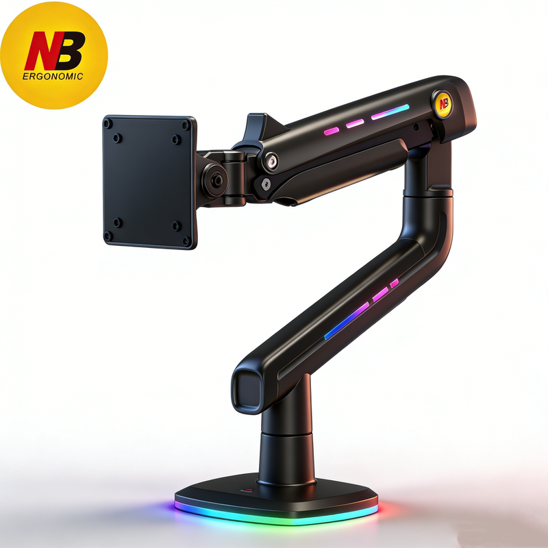 Nb F5 32-60inch Monitor Stand E-Sports Rgb Mechanical Arm Desktop Elevated Stand with a Load Capacity of 20kg