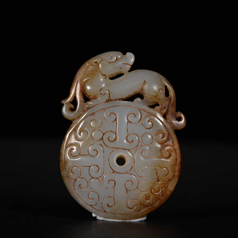 漢代 和田玉 高古玉彫り 皇帝玉璽 魑龍套印」極細工 賞物