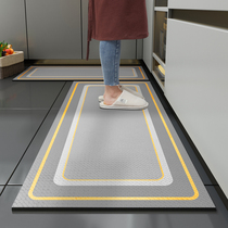 Light luxury kitchen floor mats wash-free dirt-resistant and wipeable floor mats household long strips non-slip oil-proof waterproof mats oil-absorbing carpets