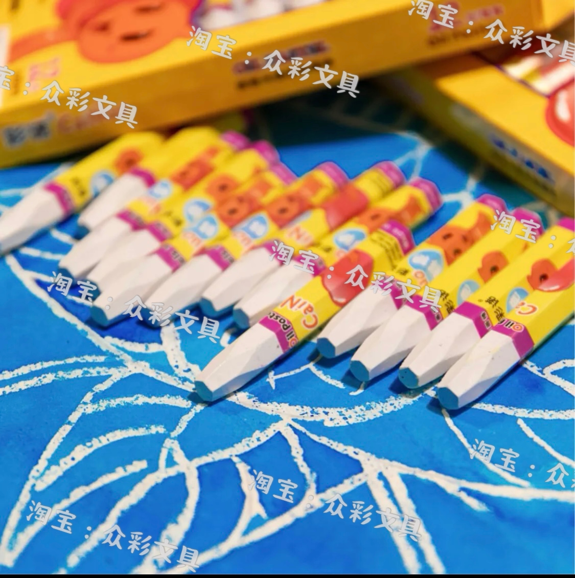 Cainuo ホワイトクレヨン バティック絵画 DIY 特殊クレヨン 水油分離絵画 オイルパステル ブラシ素材