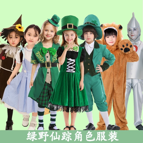 Lvye xianzhu oz guo одежда, зеленые эльфы, играет на одежде фестиваля св. Патрика ирландский демон, прекрасная одежда