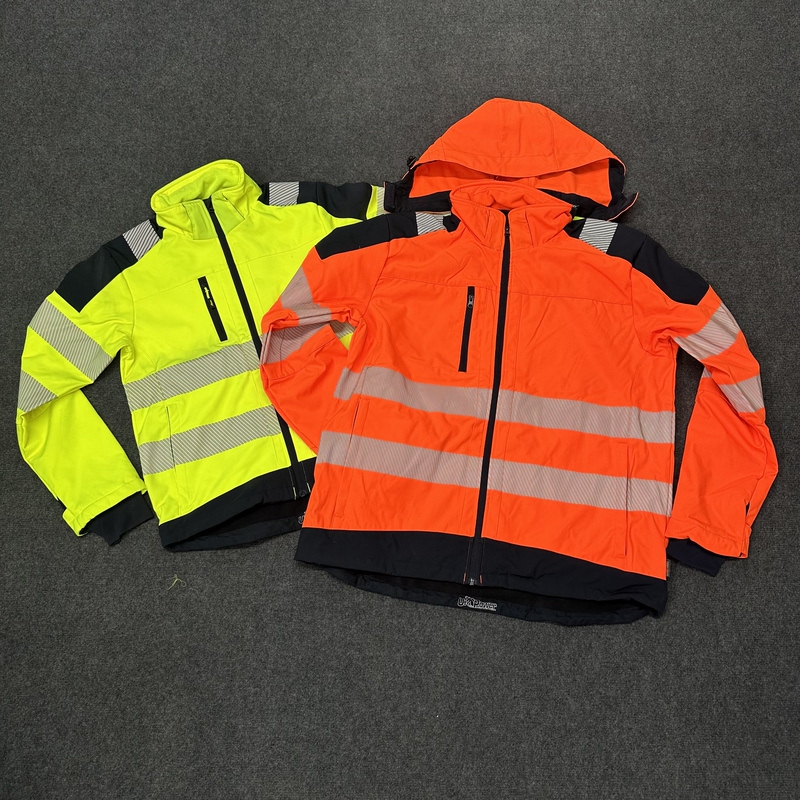 Foreign Trade Export to Italy Reflective Strip Autumn and Winter Outdoor Soft Shell Work Jacket Safety Work Fleece Jacket for Men Foreign Trade Export to Italy Reflective Strip Autumn and Winter Outdoor Soft Shell Work Jacket Safety Work Fleece Jacket for Men