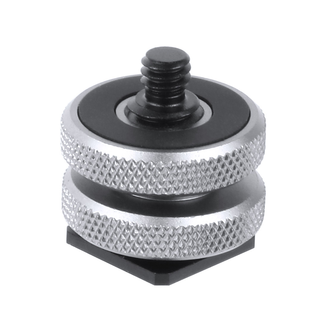 SLRカメラケージコールドシューマウント3/8〜1/4メタルホットシューマウント二層アダプターネジ変換ロックアクセサリー