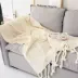 ins Bắc Âu sofa chăn thú chăn điều hòa không khí chăn ngủ trưa chăn đan khăn choàng tua mô hình dòng dày đi xe thảm trang trí - Ném / Chăn