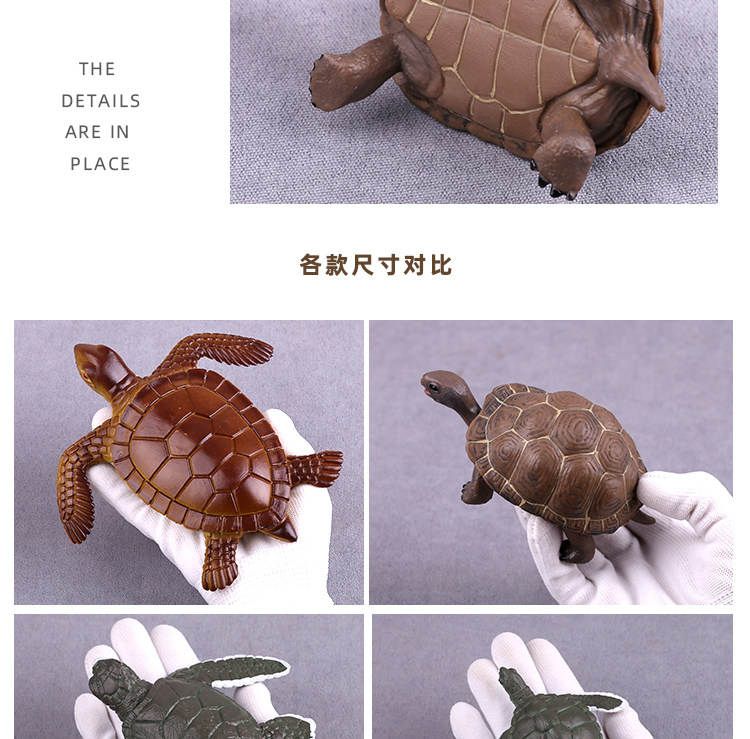 Игрушки-животные 仿真海龟模型玩具陆龟巴西龟海洋生动物道具儿童玩具早教乌龟摆件