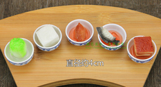 Имитированные продукты для детей 仿真食物模型白菜豆腐鱼红烧肉鸭子假碗食品儿童玩具食品道具祭品