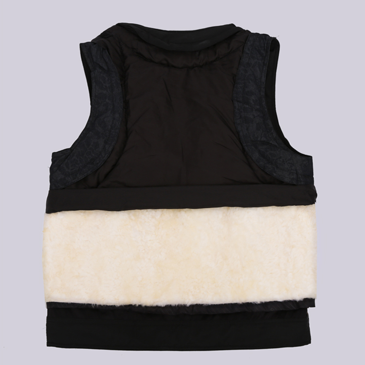 Mùa đông trung niên lông một áo len da dày cotton ấm áp vest nam da cừu áo bố áo khoác nam hàn quốc mùa đông