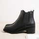 Winter mid-heel women's short boots plus velvet Chelsea boots Martin boots work shoes chunky heel boots black leather boots and ankle boots