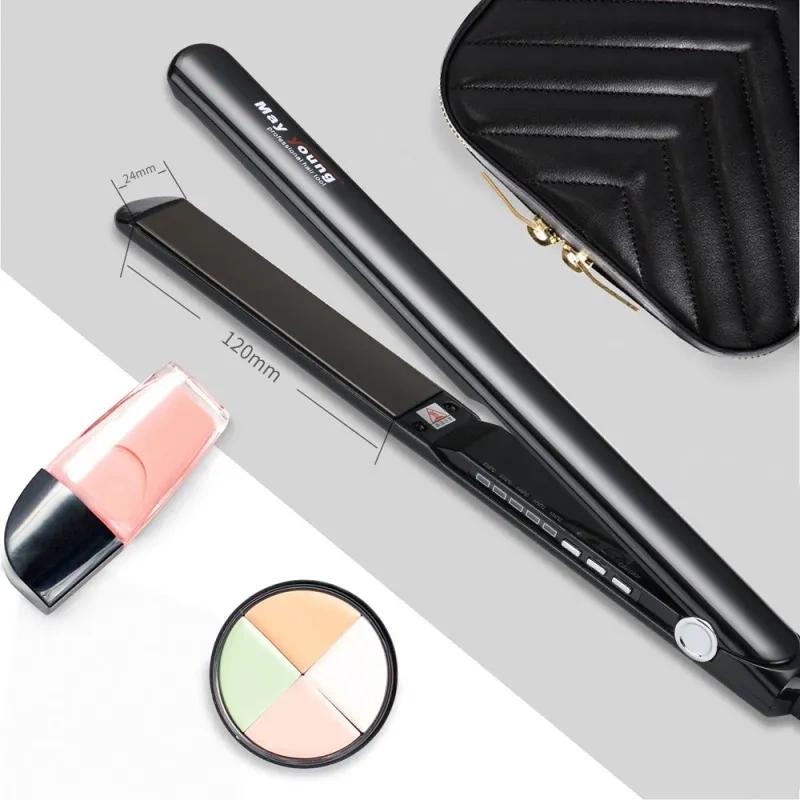 May Young Electric Appliances Ultra-Thin Extended Hair Straightener Electric Flat Iron Small Straightening and Curling Dual-Use Iron M525