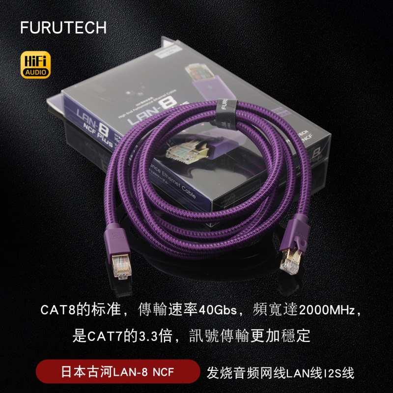 Japan Furutech New Model Lan-8 Ncf Plus Audiophile Audio Network Cable Lan Cable I2S Cable