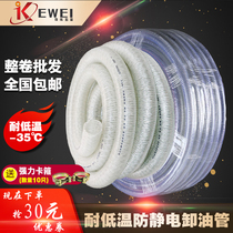 PVC silicone low temperature resistant transparent anti-static steel wire tube thickened with copper wire anti-static hose oil and acid resistance