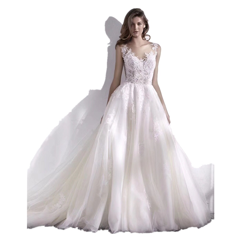 Lace elegant wedding dress for princess, 2023 collection, fitted, lace dress, internet celebrity Lace elegant wedding dress for princess, 2023 collection, fitted, lace dress, internet celebrity