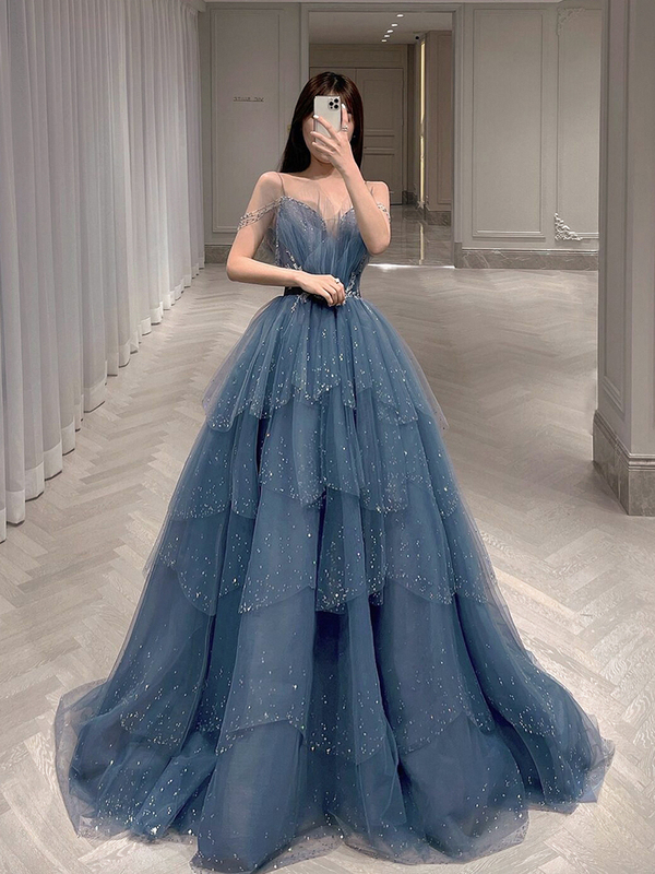 Alice's Luxurious Design, the "Gypsophila Sky Full of Stars" Toast Dress, Is a High-End Elegant Evening Gown for Brides, Banquets, Annual Meetings, and Art Exams