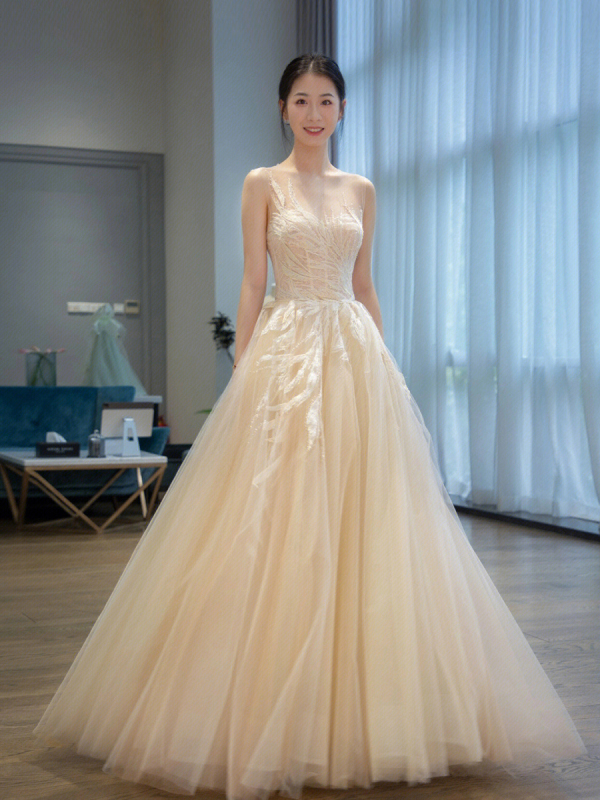 Welcome Veil Alice's "Wind Wings" Toasting Dress - Bridal Fairy-Like High-End Texture Evening Party Wedding Evening Gown