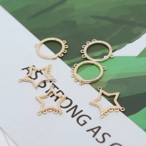 Медные серьги, аксессуары ручной работы, ручка, подвеска, аксессуар, 18 карат, DIY, четырехлистный клевер