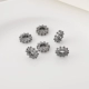 Черные бусины-проставки диаметром 8 мм (одна)