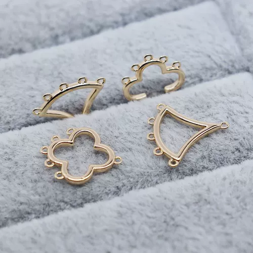 Медные серьги, аксессуары ручной работы, ручка, подвеска, аксессуар, 18 карат, DIY, четырехлистный клевер