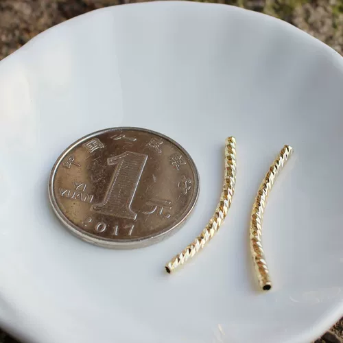 Изогнутая трубка ручной работы, аксессуар с аксессуарами, ожерелье и браслет с бусинами, материал, 14 карат, «сделай сам»