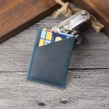 Изменение популярности, заголовок ручной работы в ретро, ​​Cowbon Male Crazy Horse Skin Mini, простой набор держателей карт личности