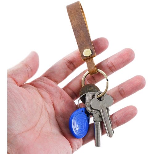 Audi, кожаный брелок подходит для мужчин и женщин, высококлассная креативная подвеска для ключей с застежкой, воловья кожа, из натуральной кожи, простой и элегантный дизайн, креативный подарок