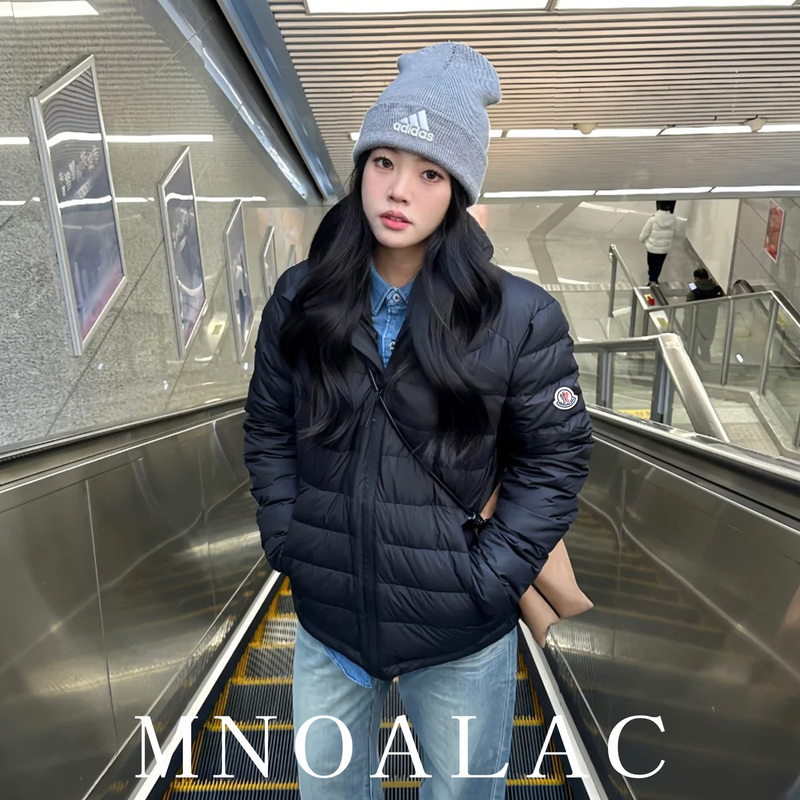 Mengkou Cat Lightweight down Jacket for Women 2025 New Winter Ribbed Stand Collar Warm Outdoor Sports Coat for Men