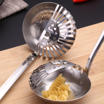 Hot pot spoon Stainless steel hot pot dual-use spoon soup spoon colander multi-function soup shell slag separator spoon multi-purpose soup shell