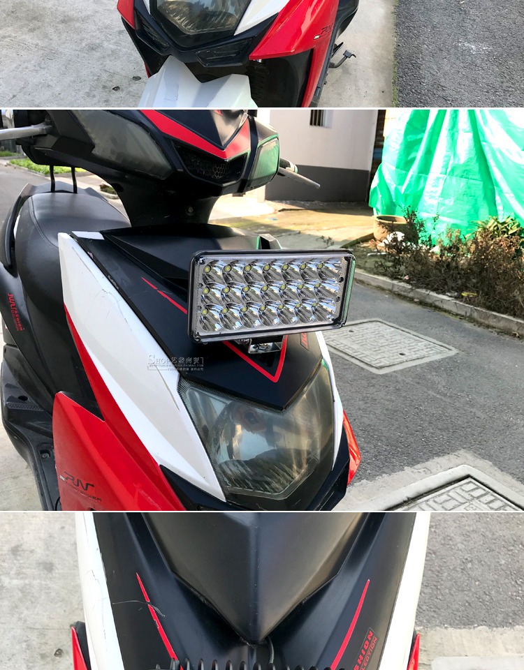 Xe máy led đèn pha xe điện bóng đèn sửa đổi xe ba bánh đèn pha đèn pha siêu sáng spotlight không thấm nước bên ngoài - Đèn xe máy đèn van xe máy