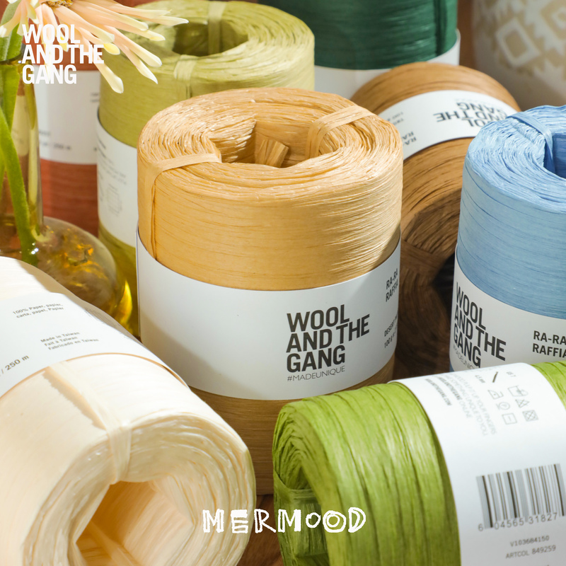 Raffia Yarn Ra-Ra Raffia Imported from the Uk for Spring and Summer Handmade Weaving Straw Yarn Woolangthegang