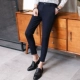 Quần nam phiên bản Hàn Quốc của xu hướng quần âu nam xu hướng Hàn Quốc phong cách Hồng Kông quần chín quần Quần ống bó chân quần 9 quần quần kaki