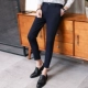 Quần nam phiên bản Hàn Quốc của xu hướng quần âu nam xu hướng Hàn Quốc phong cách Hồng Kông quần chín quần Quần ống bó chân quần 9 quần