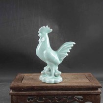 Jingdezhen sculpture porcelain factory factory goods porcelain monochrome glaze rooster ornaments antique antique home decoration ceramic boutique