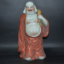 Ancient Playing Antique Collection Jingdezhen Sculpture Porcelain Factory Factory Goods ceramic sand Red sketching Rohan statue swinging pieces