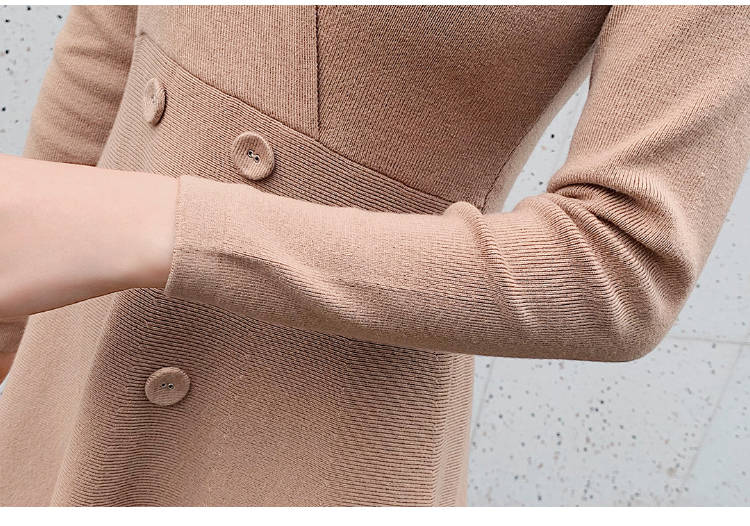 VK旗艦店 韓國風優雅氣質針織高腰小香風長袖洋裝