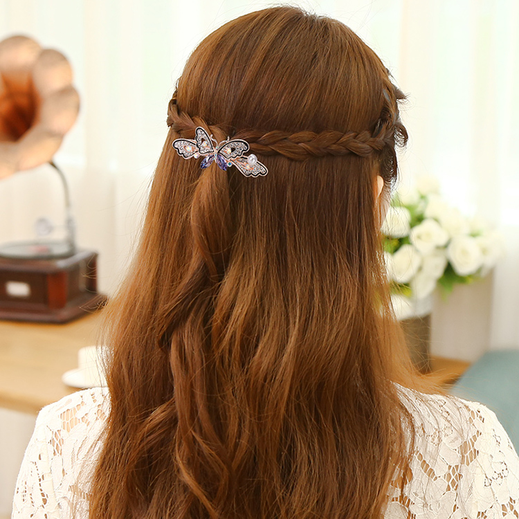 Trung bình mùa xuân clip đuôi ngựa clip rhinestone đầu clip nữ tóc thẻ kẹp tóc clip phụ kiện tóc người lớn Hàn Quốc trang sức mũ nón phụ kiện tóc ngắn