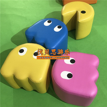 Animal Seat Early Education Center Kindergarten Children Cartoon Sofa Stool Soft Greedy Bug Small Chair 5 Sets