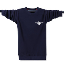 Daily special price mens long sleeve T-shirt round collar plus suede thickened warm pure black workout for undershirt lovers men and women