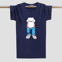 Summer load wave men short sleeve T-shirt pure cotton round collar printed Youth Korean version Body Compassionate Summer Half Sleeve of the undershirt