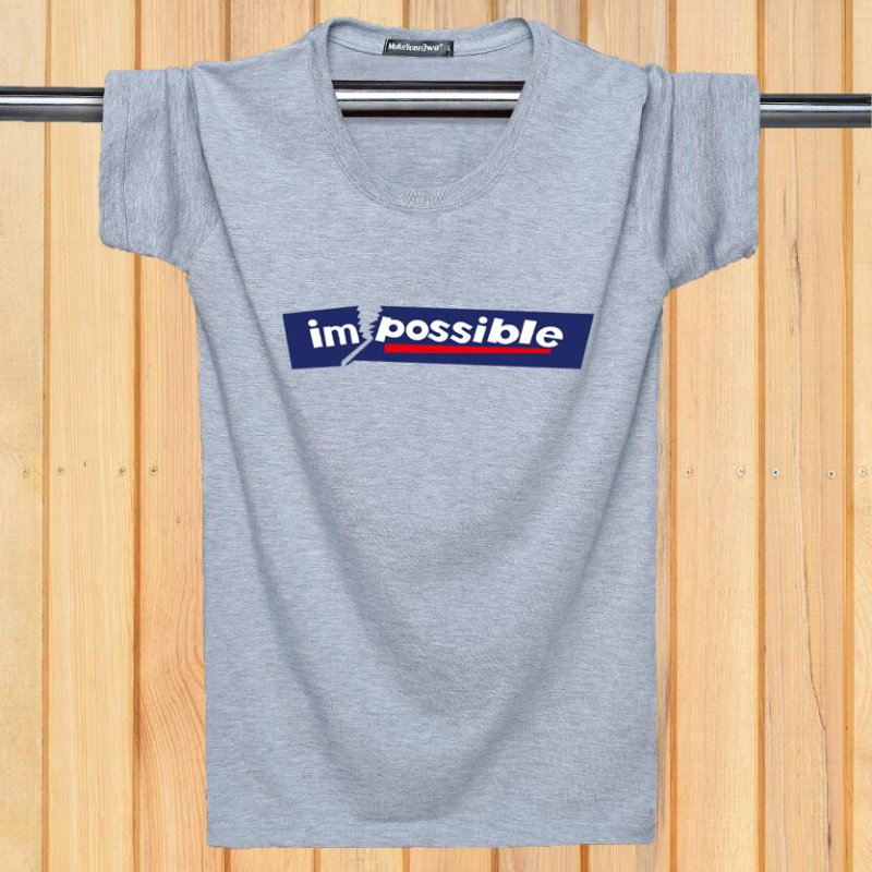 Everyday specials summer men's short-sleeved T-shirt cotton round neck slim fit large size printing bottoming shirt top clothes autumn clothes