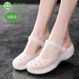VEBLEN Тапочки в стиле Crocs, пляжная обувь на плоской подошве на танкетке, нескользящие босоножки для школьников и студентов, мюли, закрытый носок