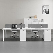 Staff Desk Brief Modern 4 6 People Station Table Screen Holder Office Chairs Combined Office Furniture