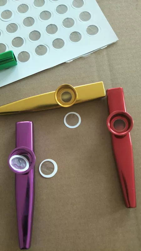 Trẻ em Bộ gõ Nhạc cụ Orff Nhạc cụ Đồ chơi Kim loại Kazu Phim Màng Kasu kazoo - Đồ chơi nhạc cụ cho trẻ em