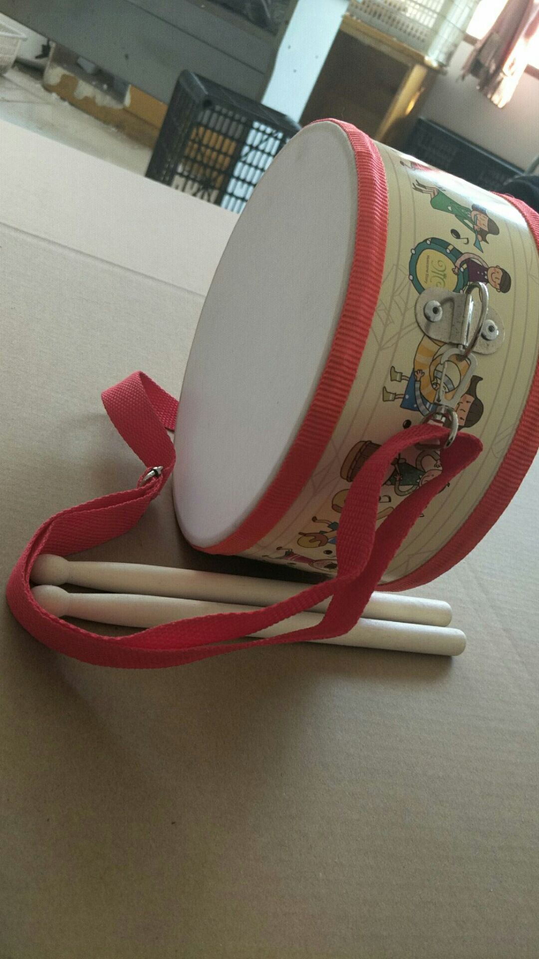 Trống gõ hai mặt Orff, đồ chơi giáo dục mầm non, trống tay, trống gõ trẻ em - Đồ chơi nhạc cụ cho trẻ em đồ chơi đàn piano cho bé