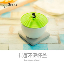 Bone official environmental protection silicone cup cover mug dustproof cute cartoon shape glass Universal Cup cover elk Penguin duckling sealed three-dimensional doll