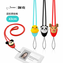 Bone phone lanyard neck lanyard cute doll Apple phone camera U disk work card multi-function sling ins ins