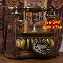 European style high-end solid wood antique telephone landline fashion creative retro landline home European telephone